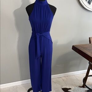 Vince Camuto Royal Blue Halter Jumpsuit